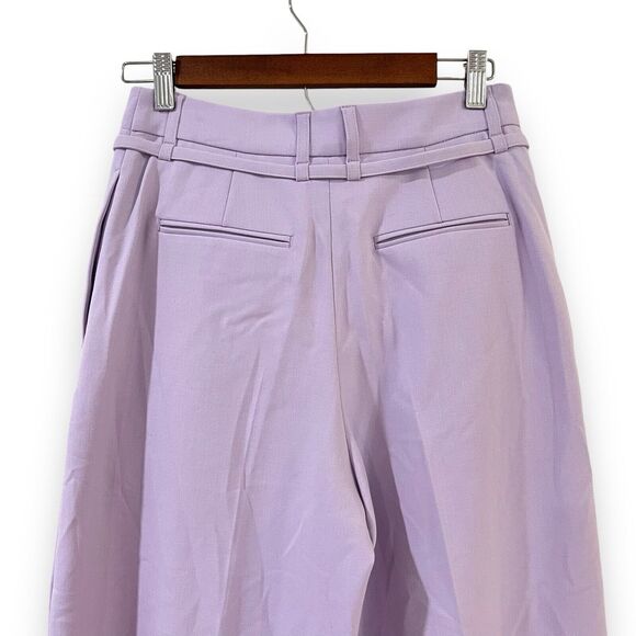NWT Samsoe Samsoe Haven High Rise Pleated Wide Leg Trousers Pants Size S Purple - Picture 6 of 11